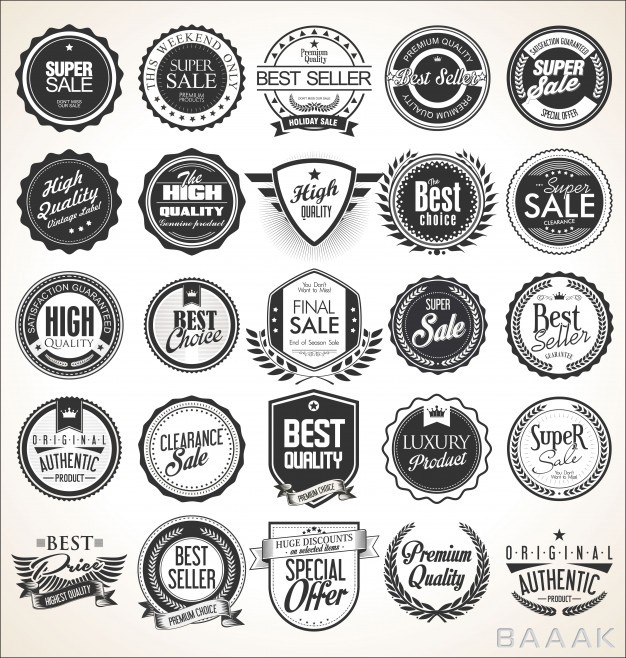 برچسب-فوق-العاده-Retro-vintage-badges-labels_317819288