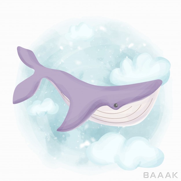 طرح-کارتونی-نهنگ-درحال-شنا_415588082