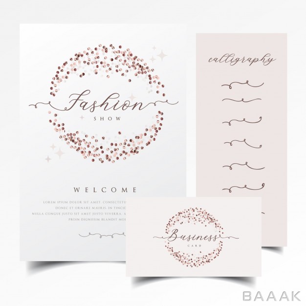 کارت-ویزیت-زیبا-و-خاص-Shiny-invitation-business-card-design-with-rose-gold-confetti_981744552