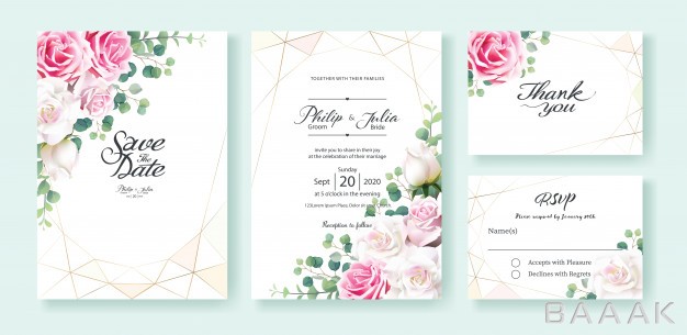 کارت-دعوت-جذاب-White-pink-rose-flower-wedding-invitation-card_615932297