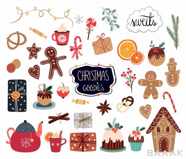 پس-زمینه-خاص-و-خلاقانه-Christmas-elements-collection-with-different-sweets-seasonal-items-isolated-white-background_737234889