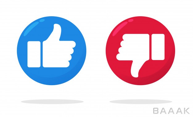 آیکون-خاص-Thumb-up-thumb-down-icon-that-shows-feeling-likes-dislikes-facebook_203481013