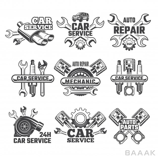 لوگو-جذاب-Vintage-logo-set-automobile-tools_949531590