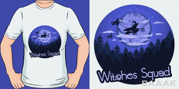طرح-تیشرت-جذاب-Witches-squad-unique-trendy-t-shirt-design_893667965