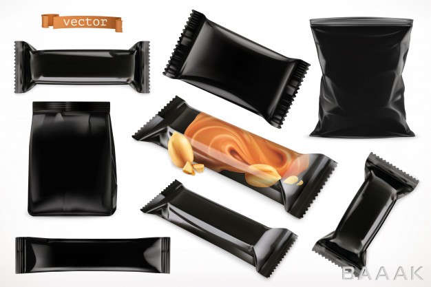 موکاپ-خاص-و-مدرن-Blackolymer-packaging-foods-chocolate-bar-different-snack-products-3d-realistic-set-mock-up_147752659