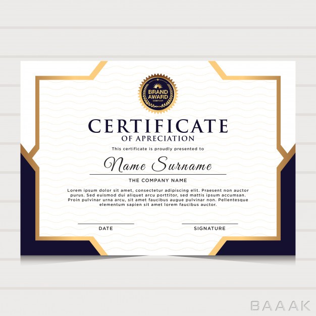 قالب-سرتیفیکیت-زیبا-Elegant-blue-gold-diploma-certificate-template_679707600