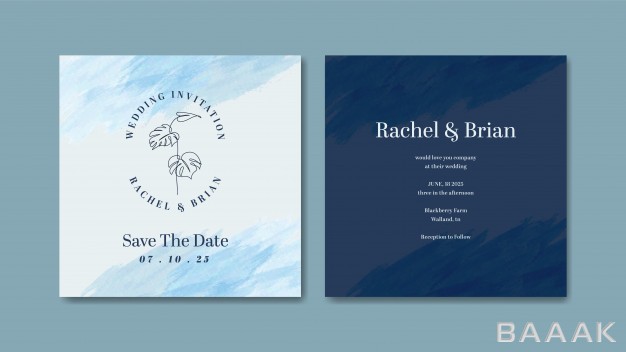 کارت-دعوت-خاص-و-خلاقانه-Elegant-watercolor-wedding-invitation-card-design-template_572625720
