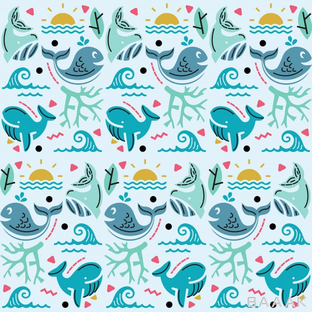 پترن-خاص-Illustration-graphic-seamless-pattern-with-sea-whale-decoration_918582838