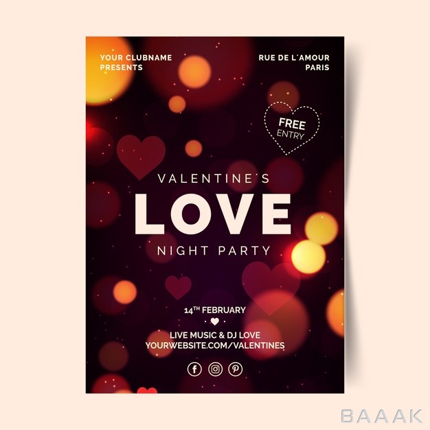 تراکت-پرکاربرد-Blurred-valentine-s-day-party-flyer-poster-template_785999980