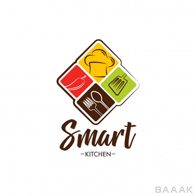 لوگو-مدرن-و-جذاب-Smart-kitchen-logo-design