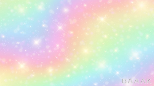 پس-زمینه-جذاب-Unicorn-pastel-sky-with-rainbow-background_152564888