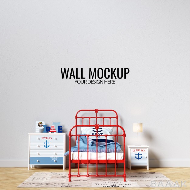 موکاپ-جذاب-Interior-children-bedroom-wall-mockup_532026603