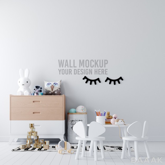 موکاپ-جذاب-Interior-kids-room-wallpaper-mockup_314044013