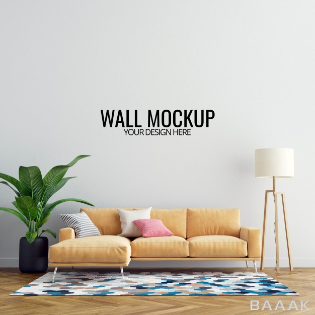 موکاپ-زیبا-و-خاص-Interior-living-room-wall-mockup-with-furniture-decoration_653926549