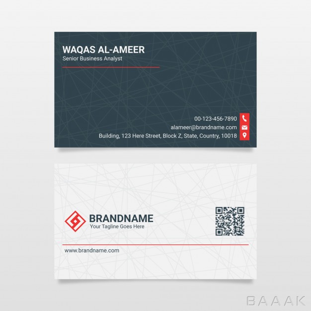 کارت-ویزیت-فوق-العاده-Modern-clean-black-white-business-card-template_281518058