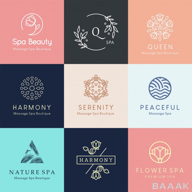 لوگو-خلاقانه-Modern-floral-logo-designs-spa-center-beauty-salon-yoga-studio_681551912