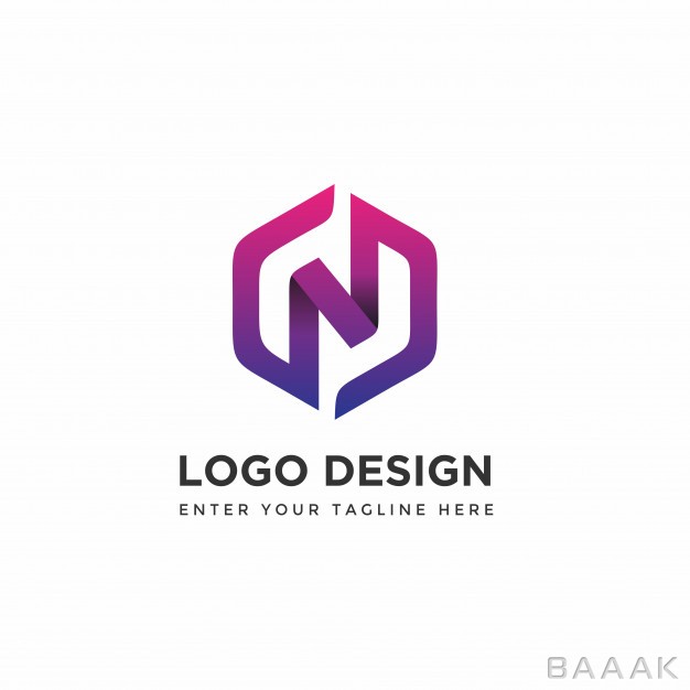 لوگو-خلاقانه-Modern-n-with-hexagon-logo-design-templates_511093882