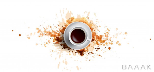 پس-زمینه-جذاب-Coffee-concept-white-background-white-coffee-cup-top-view-with-watercolor-coffee-splashes-hand-draw-watercolor-coffee-illustration-with-beautiful-art-splashes_162451636