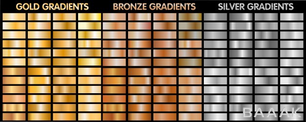 پک-متریال-طراحی-gradients-با-رنگ-های-نقره-ای-برنز-و-طلایی_427849656