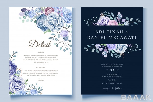 کارت-دعوت-فوق-العاده-Colorful-floral-wedding-invitation_173157110