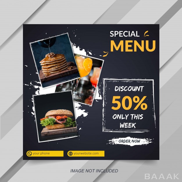 اینستاگرام-جذاب-Food-drink-sale-banner-template-instagram-post_853343237