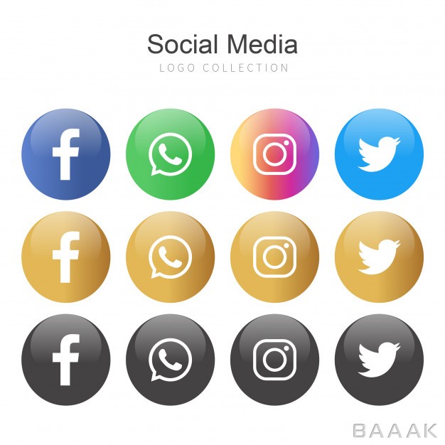 لوگو-زیبا-Popular-social-media-logo-collection-circles_757085228