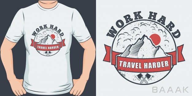 طرح-تیشرت-زیبا-Work-hard-travel-harder-unique-trendy-travel-t-shirt-design_727247034