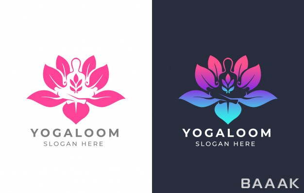 لوگو-زیبا-و-خاص-Lotus-yoga-logo-design_262422638