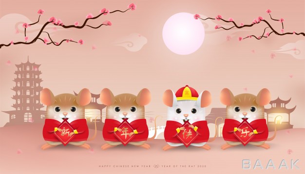4-موش-کوچک-در-حال-حمل-پرچم-چین_142263818