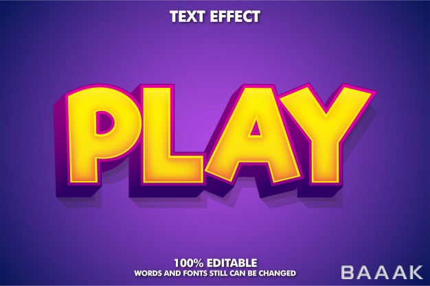 افکت-متن-خاص-و-خلاقانه-Powerful-game-style-text-effect-with-play-word_219682043