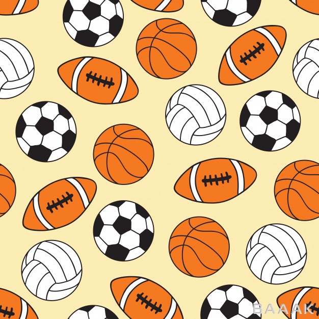 پترن-مدرن-و-خلاقانه-Sport-balls-seamless-pattern_825303368