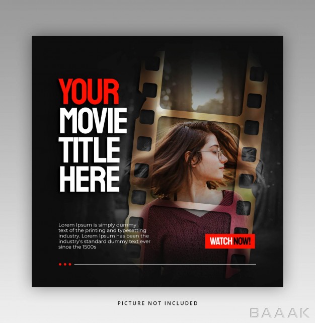 قاب-خاص-و-خلاقانه-Square-banner-template-with-film-movie-frame_154249665