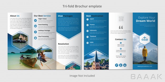 بروشور-پرکاربرد-Travel-trifold-brochure-template