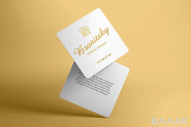 کارت-ویزیت-خاص-و-مدرن-Gravity-luxury-gold-foil-square-business-card-mockup_930272836