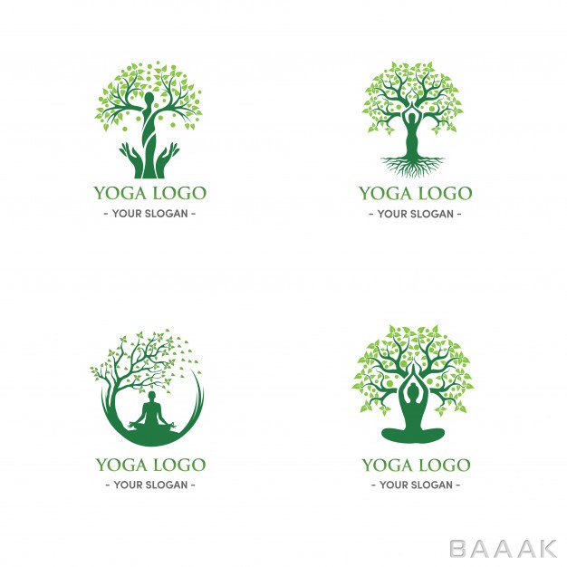 لوگو-پرکاربرد-Green-tree-natural-relaxation-woman-yoga-logo_438837939