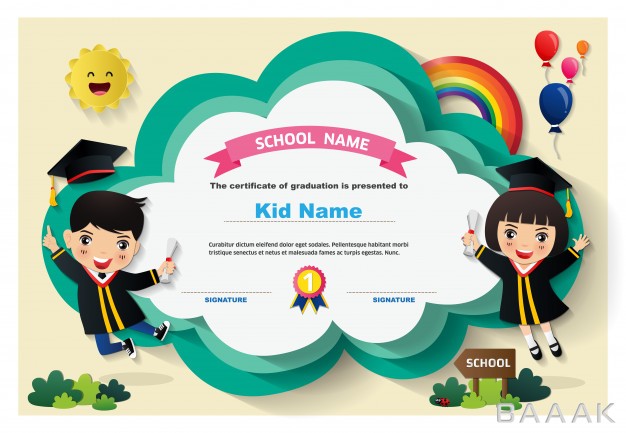پس-زمینه-زیبا-Preschool-kids-diploma-certificate-background-template_407544737