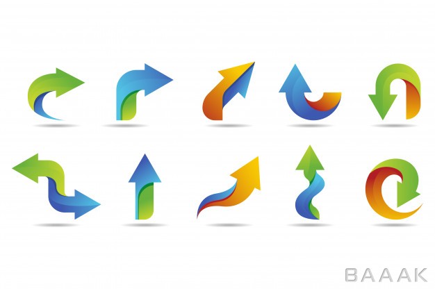 لوگو-فوق-العاده-Arrow-vector-logo-collection-with-colorful-style