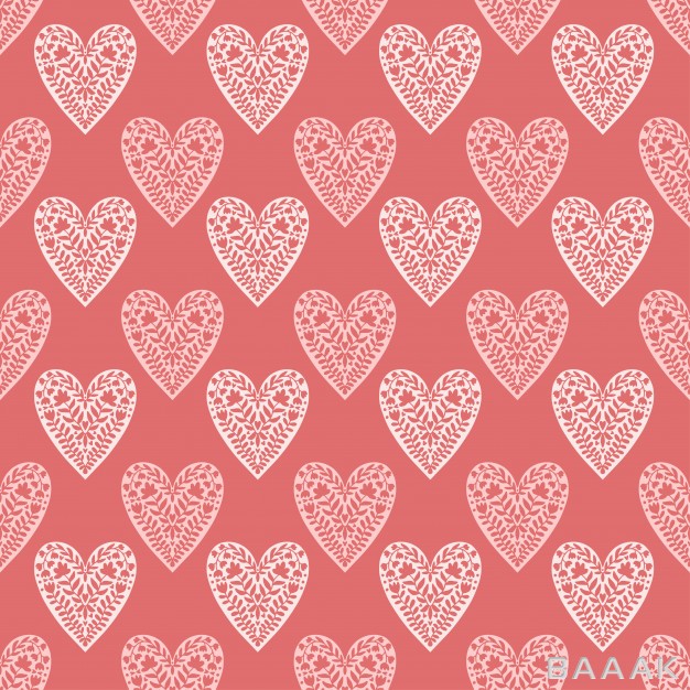 پس-زمینه-خاص-و-مدرن-Art-deco-pattern-with-floral-hearts-valentine-modern-background-coral-color_219767624