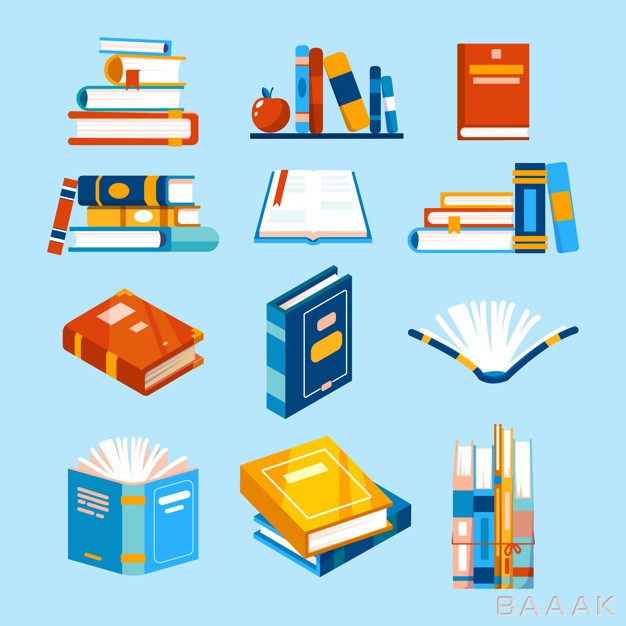 آیکون-مدرن-و-خلاقانه-Isolated-icons-about-reading-books_416136379