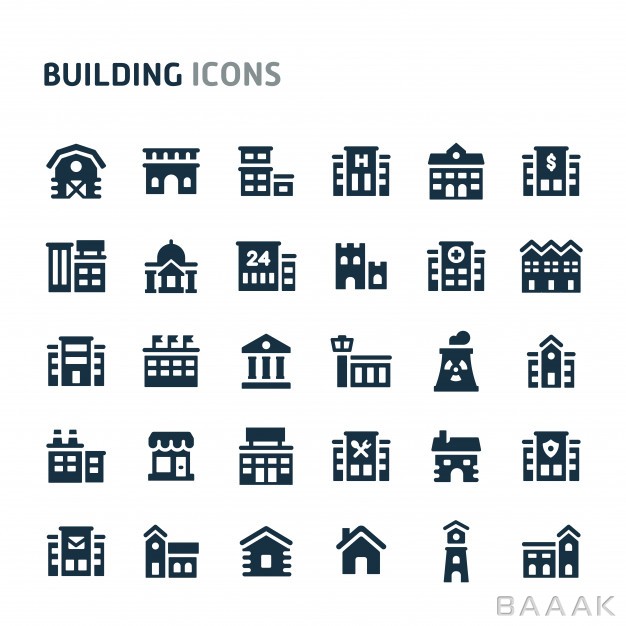 آیکون-خاص-و-خلاقانه-Building-icon-set-fillio-black-icon-series_662920467
