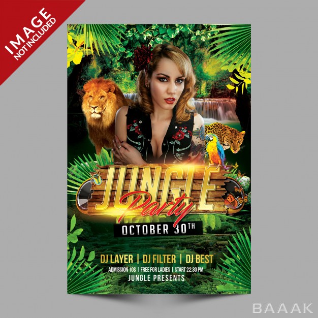پوستر-خلاقانه-Jungle-party-poster_744076551