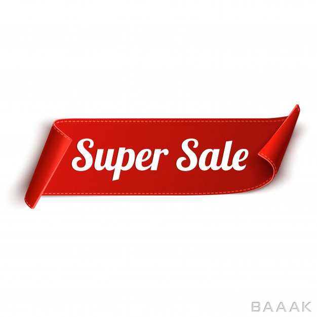 بنر-جذاب-Super-sale-red-banner-ribbon_931394107