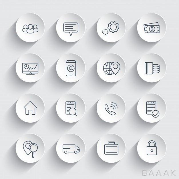 آیکون-پرکاربرد-Business-finance-commerce-enterprise-line-icons-round-3d-shapes-business-pictograms_920057675