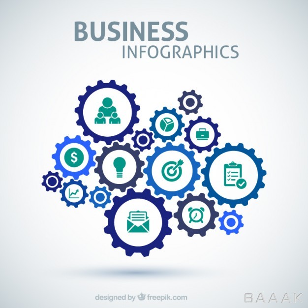 اینفوگرافیک-خاص-Business-infographic-with-gears_321516038