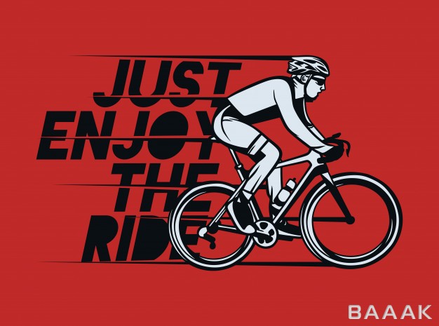 طرح-تیشرت-خاص-و-مدرن-Just-enjoy-ride-t-shirt-design-poster-cycling-quote-slogan-vintage-style_717599251
