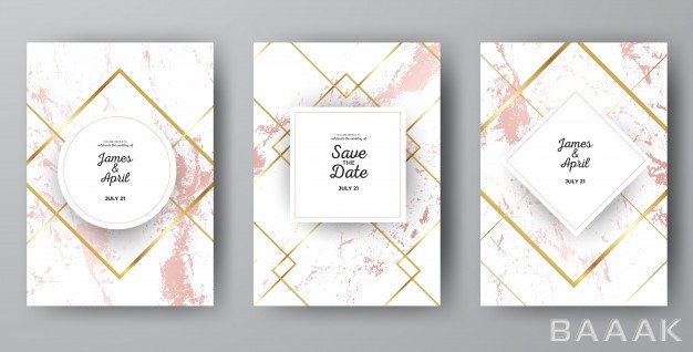 کارت-ویزیت-مدرن-و-خلاقانه-Luxury-pink-marble-wedding-invitation-card-templates_338162889