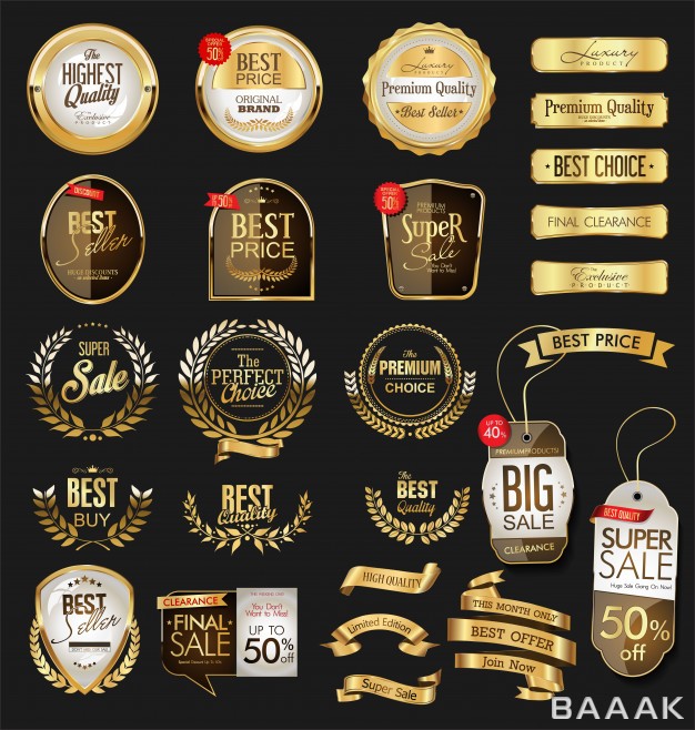 برچسب-پرکاربرد-Luxury-premium-golden-badges-labels_136639991