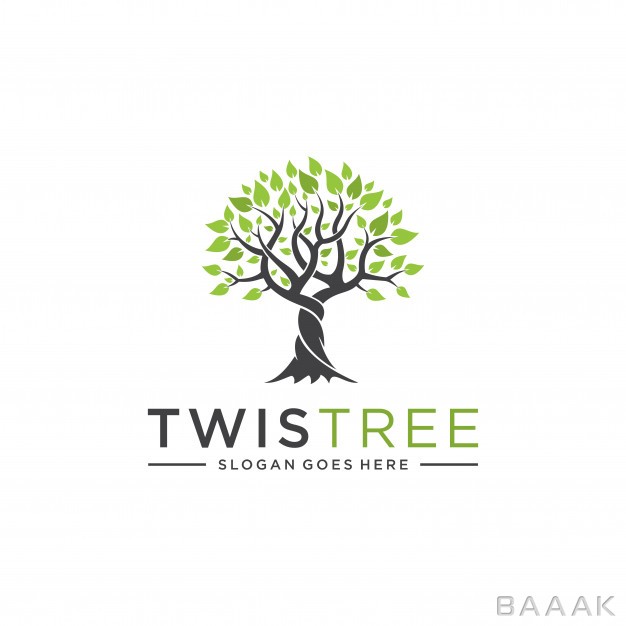 لوگو-زیبا-Twisted-tree-concept-business-logos