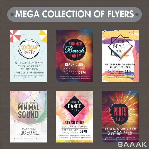 تراکت-فوق-العاده-Mega-collection-music-party-flyers-templates-invitation-card-designs_393237638