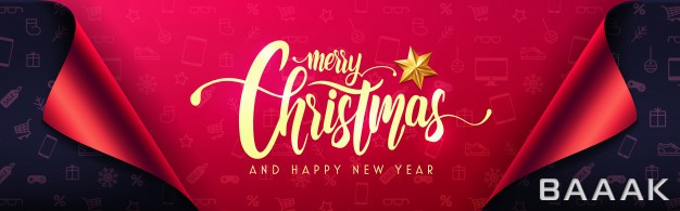 پس-زمینه-خاص-و-خلاقانه-Merry-christmas-happy-new-years-banner-with-gift-wrap-paper_406524266